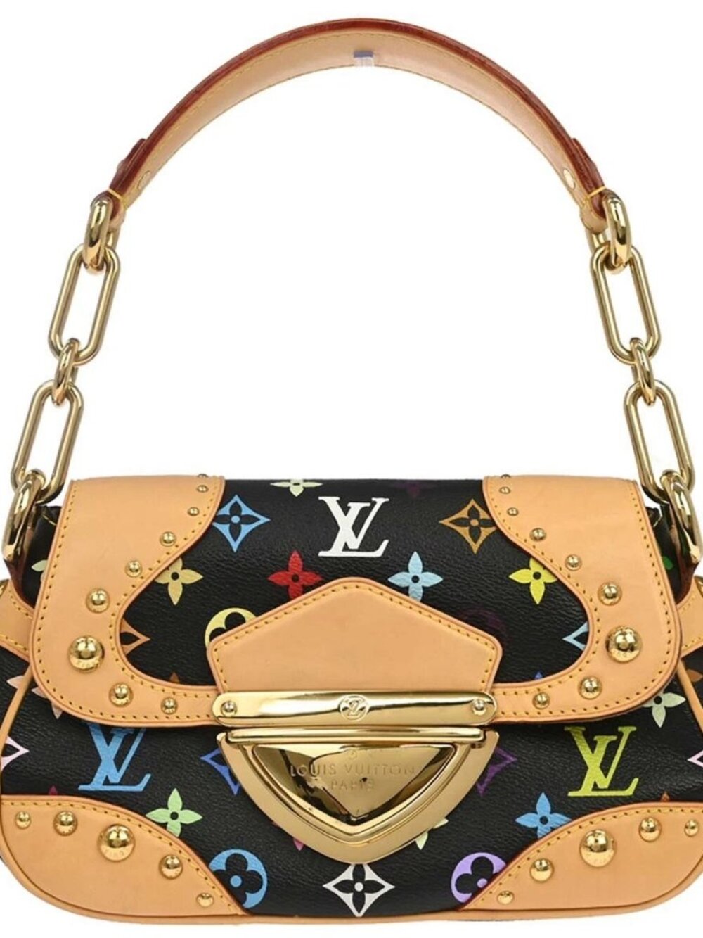 Louis Vuitton Black Monogram Multicolor Marilyn Handbag M40128 MI0077 197641